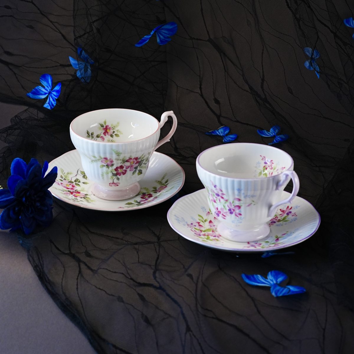 Vintage Queens Rosina Fluted Bone China Teacup & Saucer photo 4