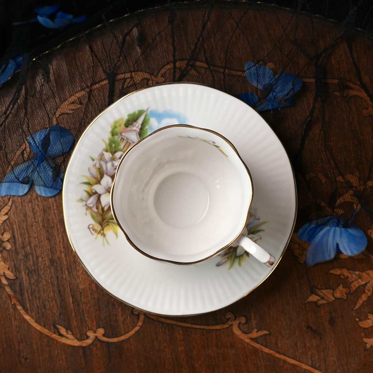 Vintage Queen's Rosina Quebec Teacup and Saucer photo 2