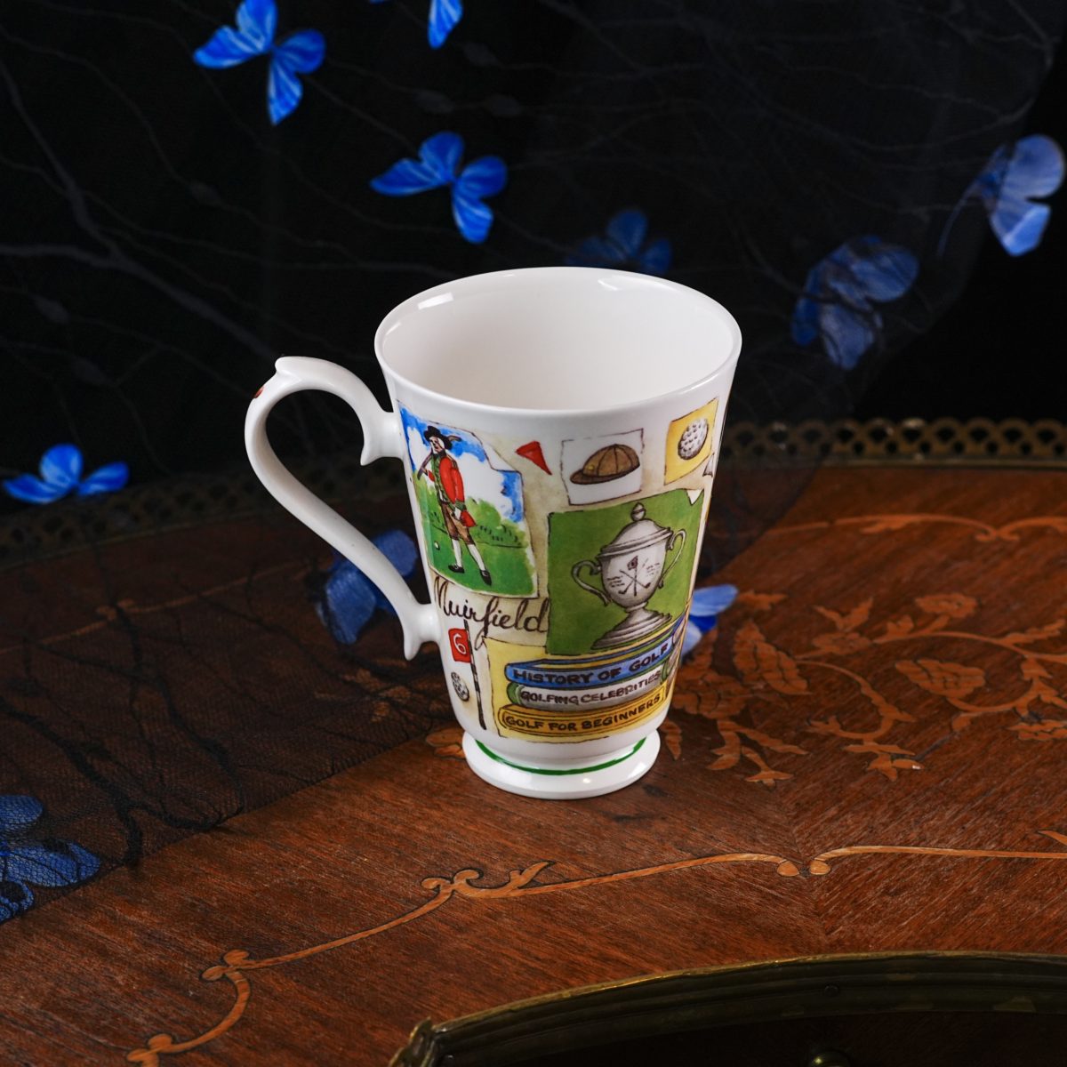 Vintage Roy Kirkham Golf Fine Bone China Footed Mug photo 3