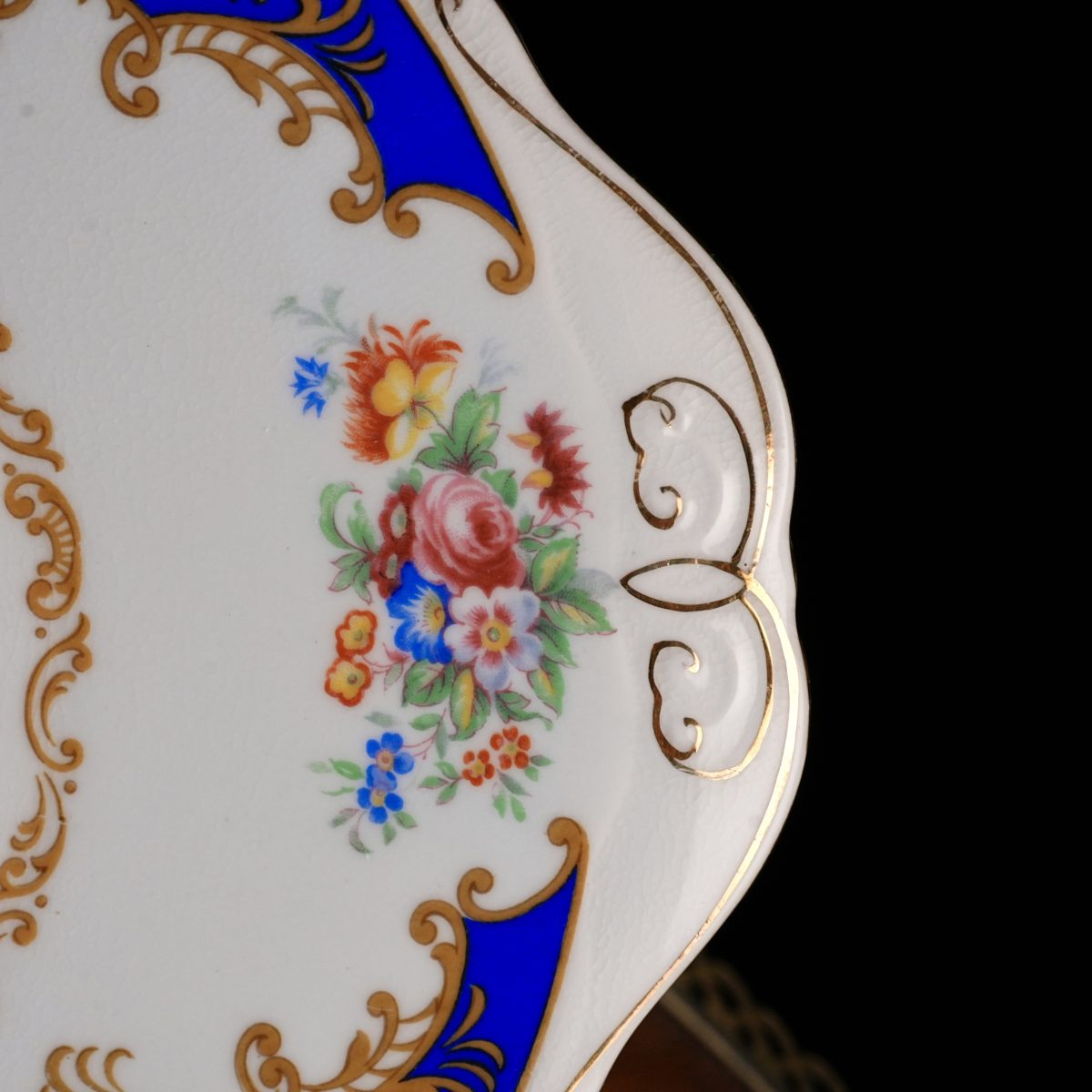 Vintage Royal Albert Albany Blue Cake Plate photo 3