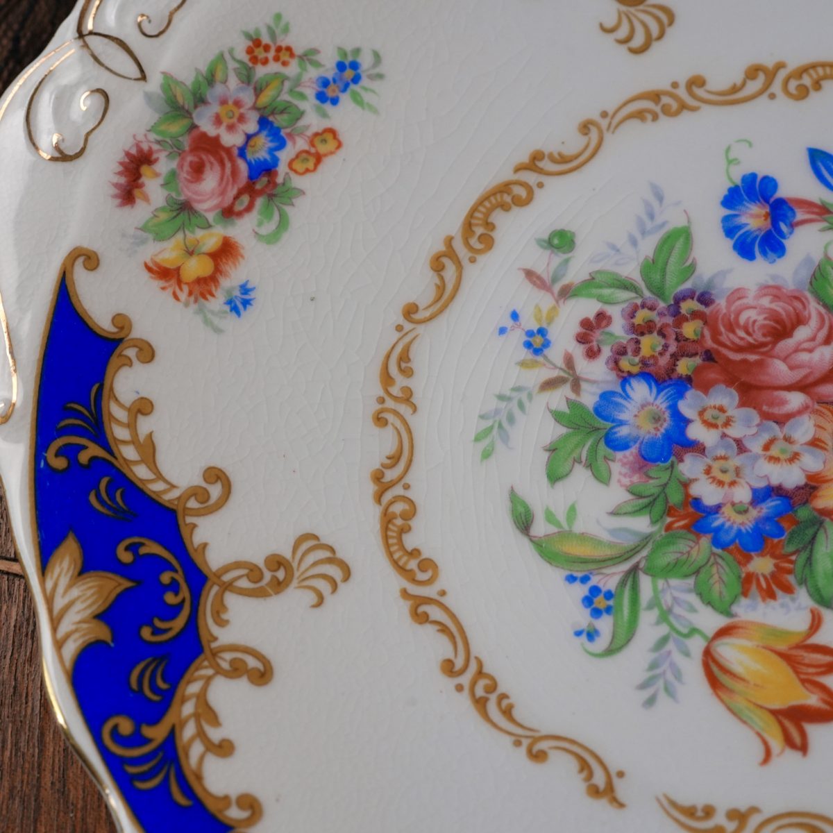 Vintage Royal Albert Albany Blue Cake Plate photo 5