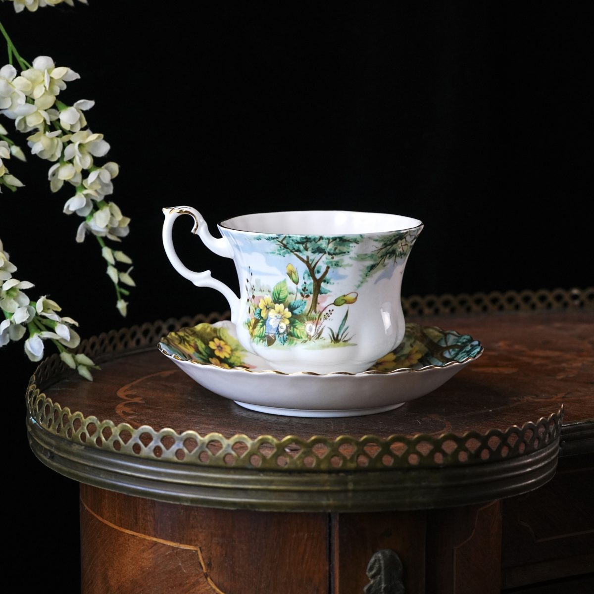 Vintage Royal Albert Country Scenes Primrose Hill Teacup and Saucer photo 2