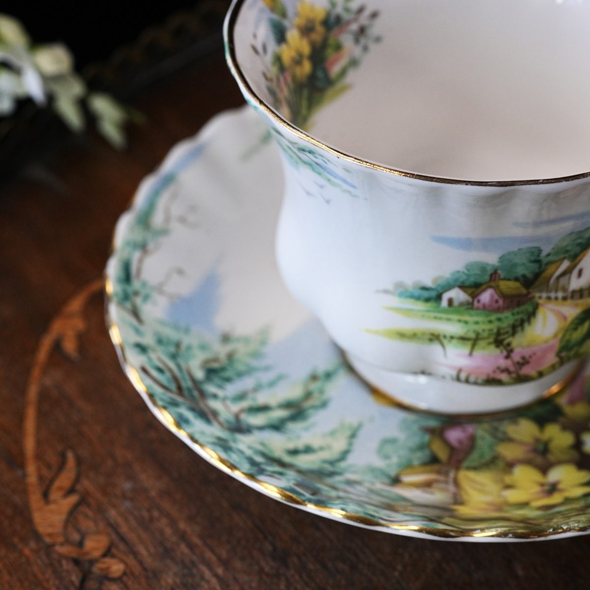 Vintage Royal Albert Country Scenes Primrose Hill Teacup and Saucer photo 5