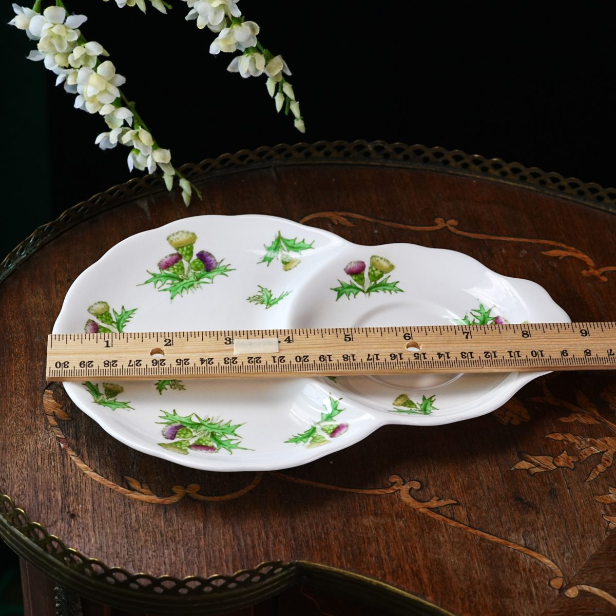 Vintage Royal Albert Highland Thistle Tennis Snack Plate photo 4