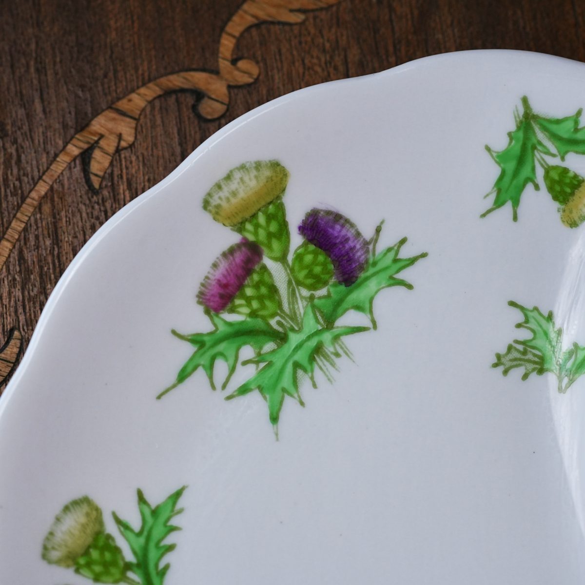 Vintage Royal Albert Highland Thistle Tennis Snack Plate photo 5