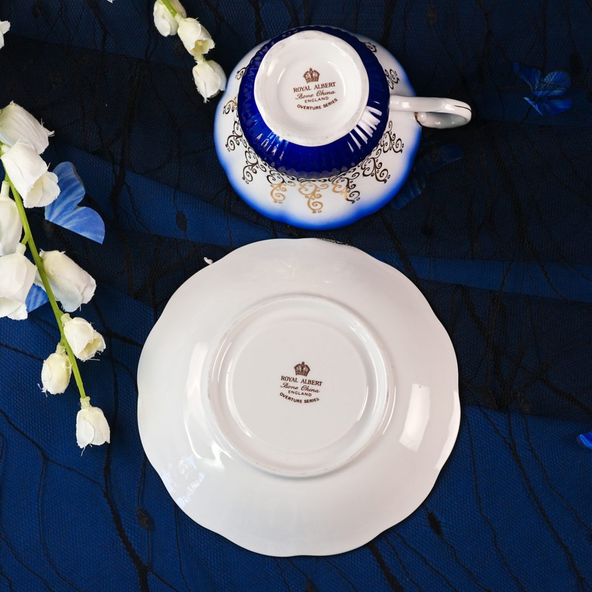 Maker's mark on the base of Vintage Royal Albert "Overture" Teacup & Saucer