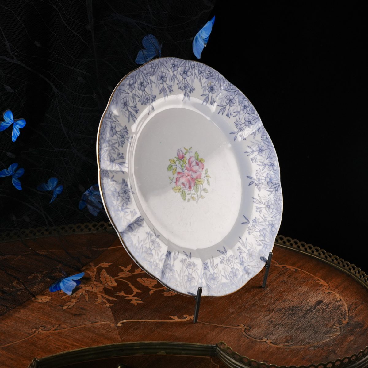 Vintage Royal Albert Periwinkle Plate photo 2