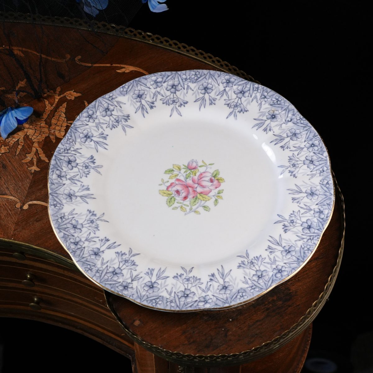 Vintage Royal Albert Periwinkle Plate photo 5