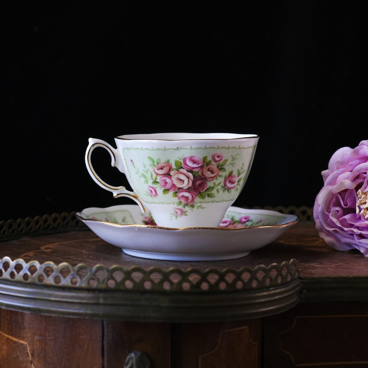 Vintage Royal Albert Pink Rose Teacup & Saucer photo 5