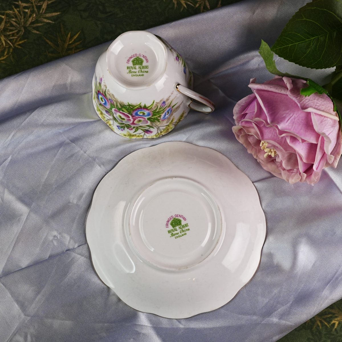 Maker's mark on the base of Vintage Royal Albert "Princess" Teacup & Saucer