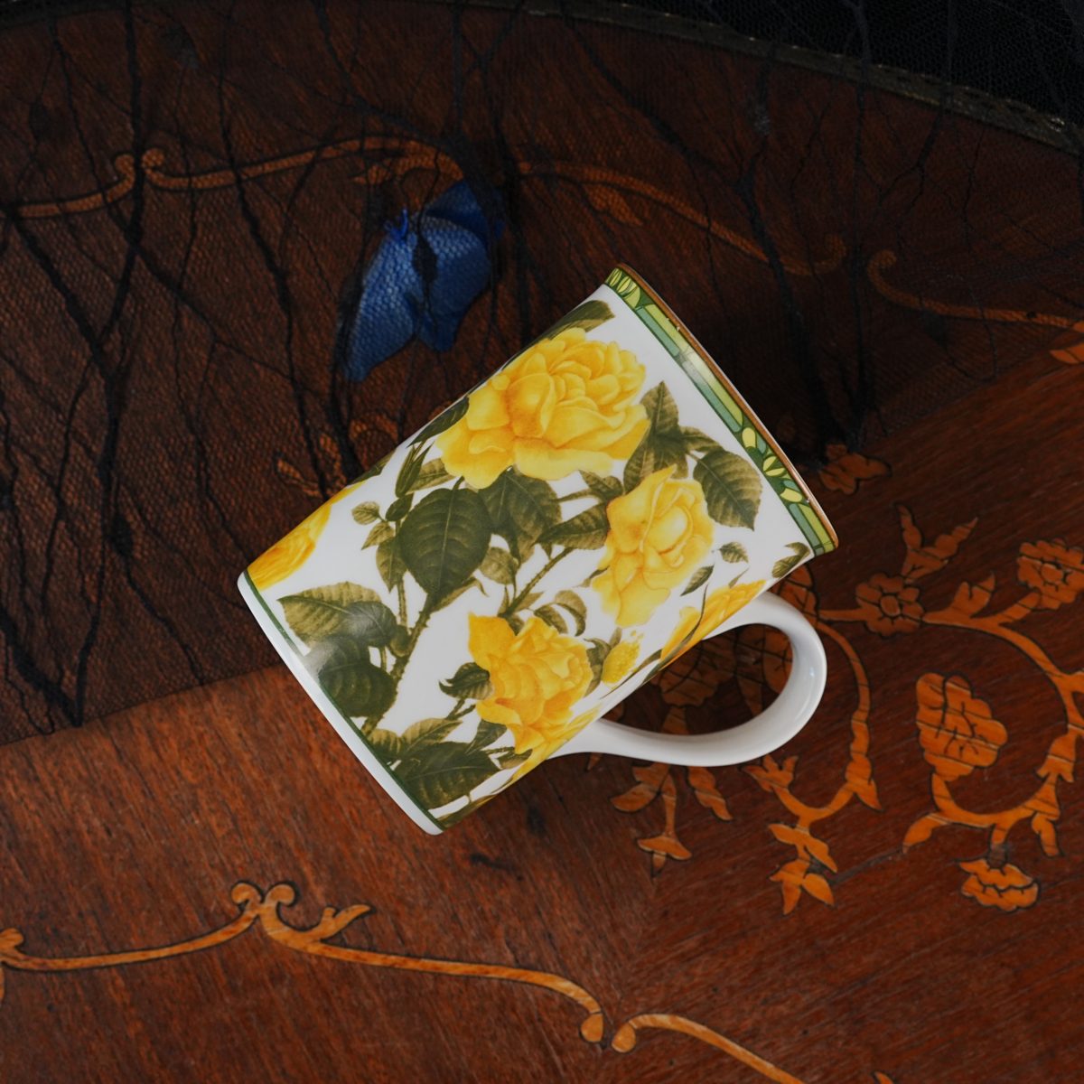 Vintage Royal Bone China Yellow Roses Mug photo 5
