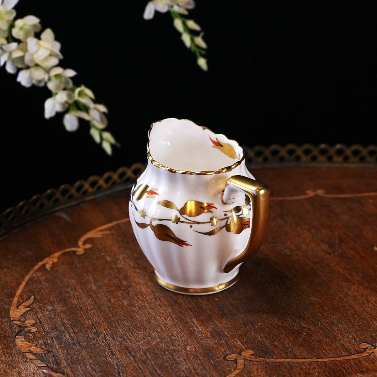 Vintage Royal Chelsea Gold Leaf Creamer photo 2