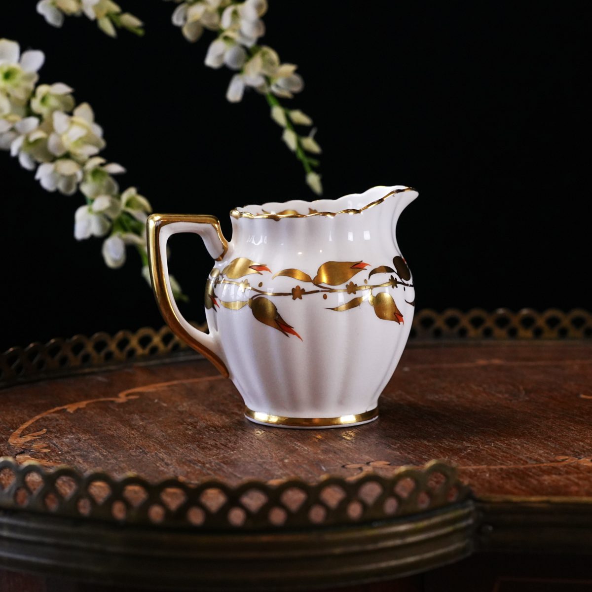 Vintage Royal Chelsea Gold Leaf Creamer photo 4