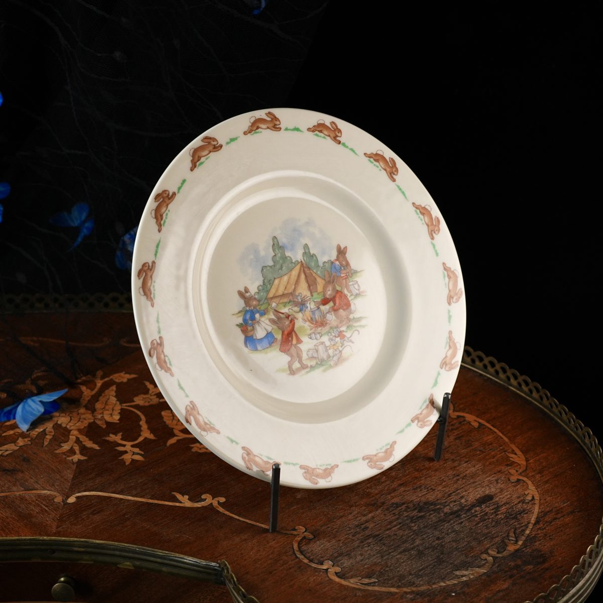 Vintage Royal Doulton Bunnykins Camping Scene Plate photo 3