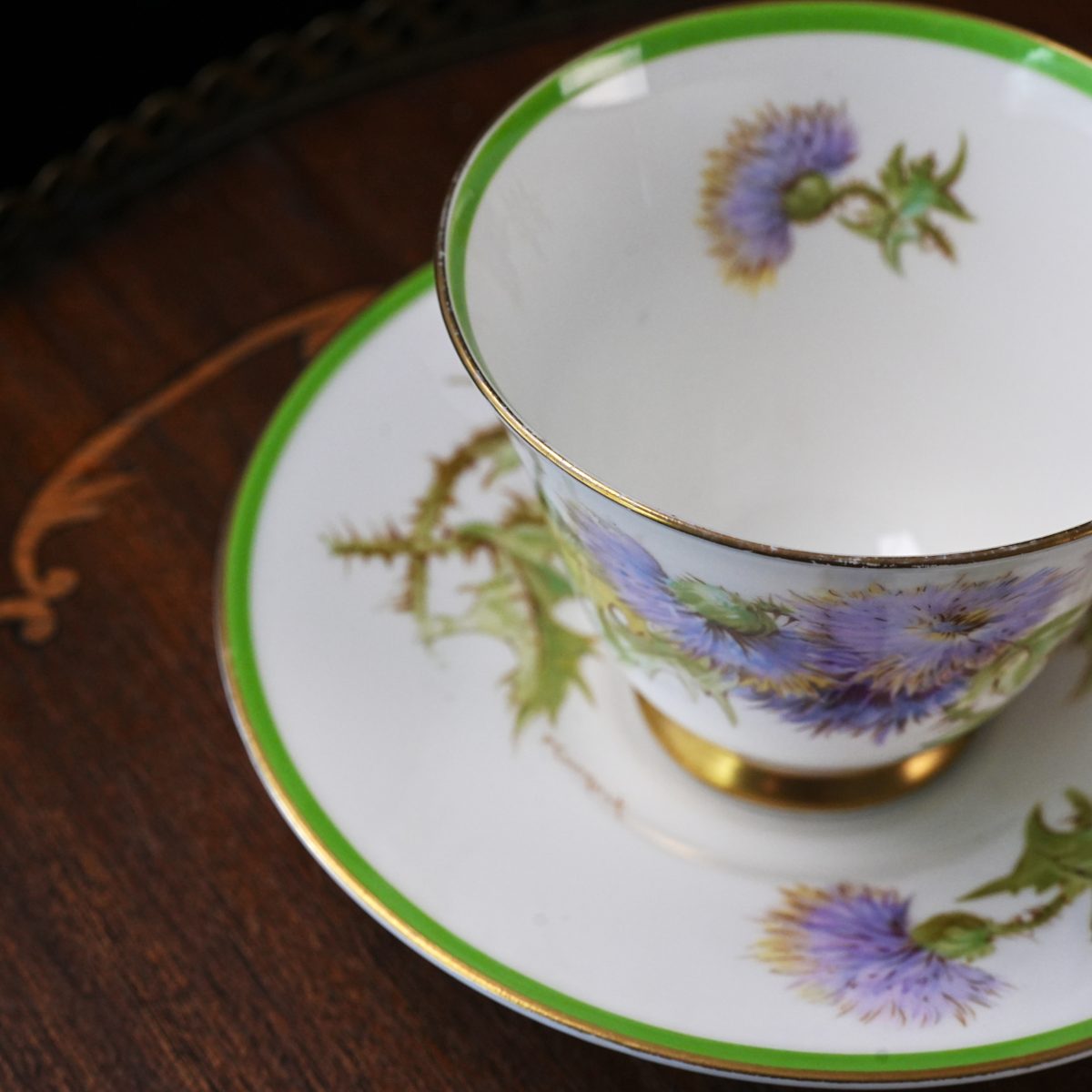 Vintage Royal Doulton Glamis Thistle Teacup & Saucer photo 2
