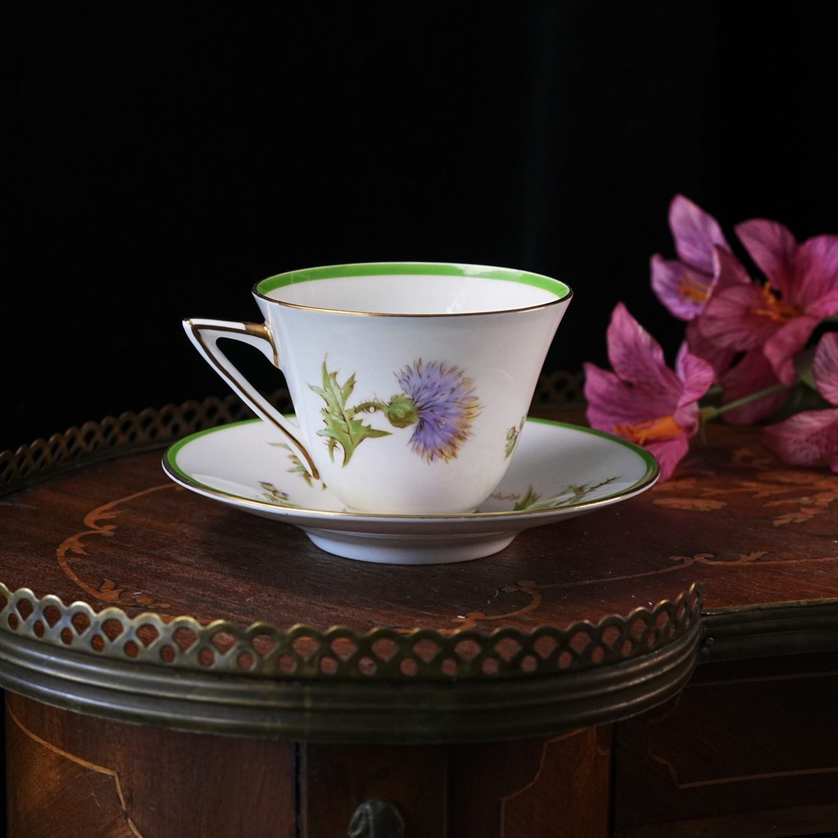 Vintage Royal Doulton Glamis Thistle Teacup & Saucer photo 4