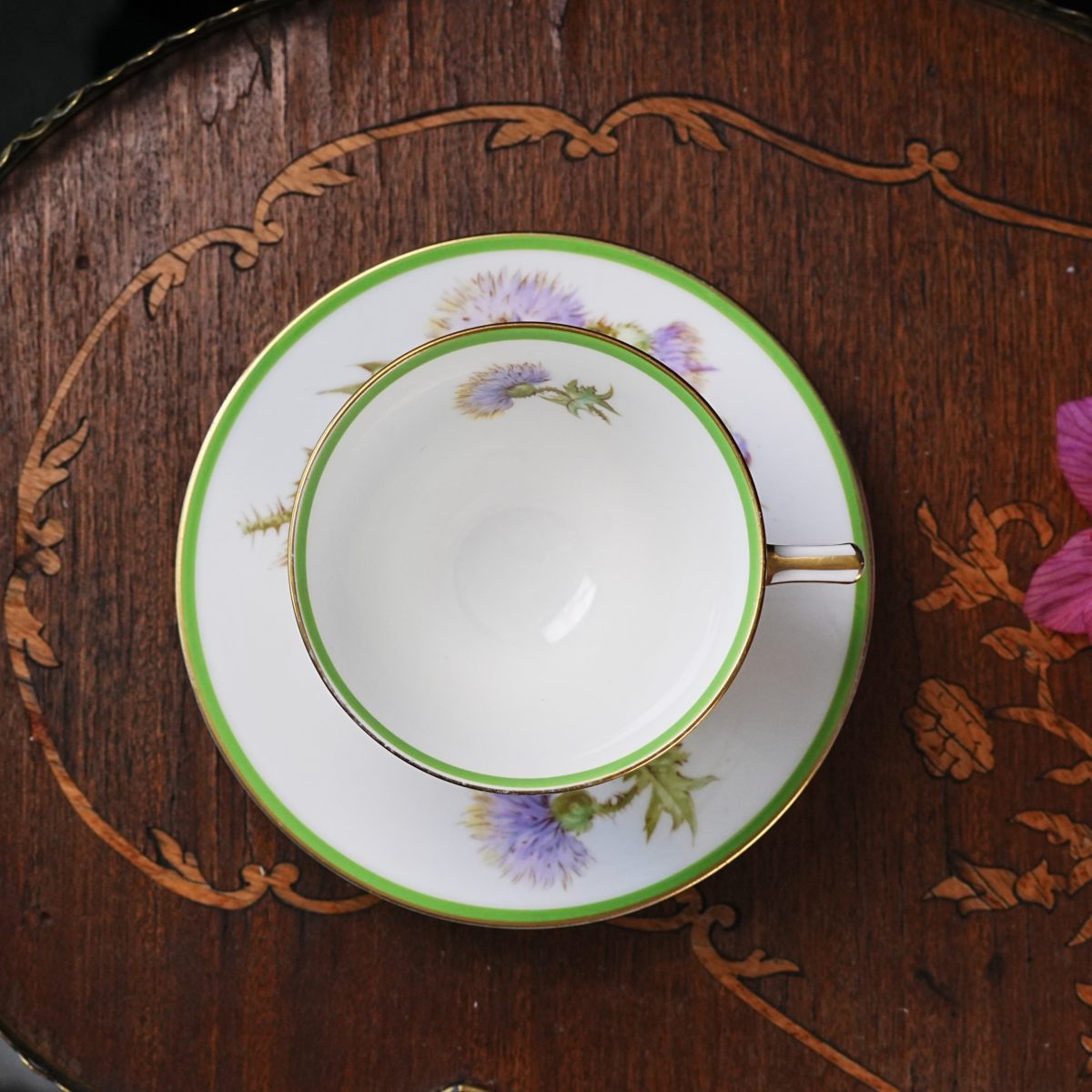 Vintage Royal Doulton Glamis Thistle Teacup & Saucer photo 5
