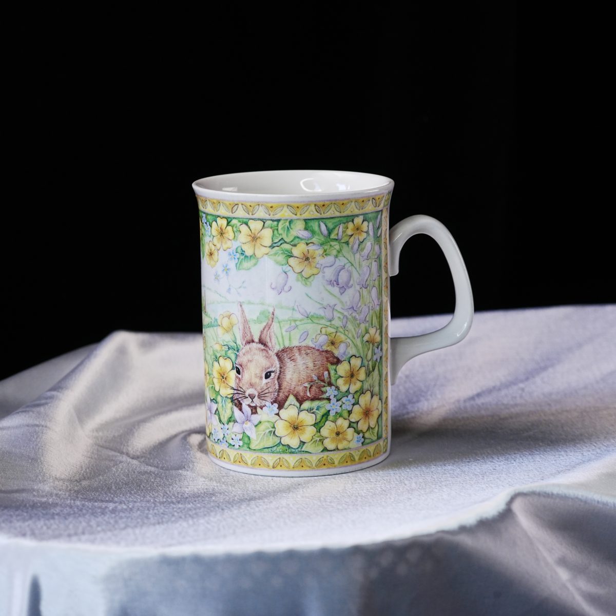Vintage Royal Doulton Expressions Woodland Friends Mug – Designed by Jane James, Folk Art Fox Rabbit Squirrel, English Bone China, 1993