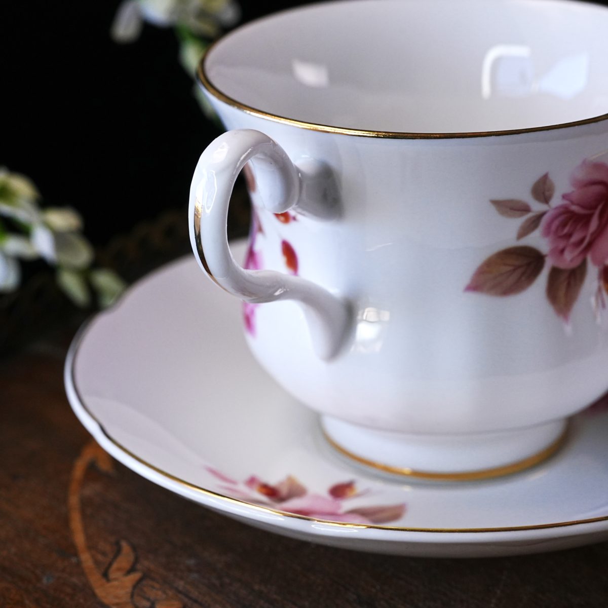 Vintage Royal Grafton Pink Rose Teacup and Saucer photo 3