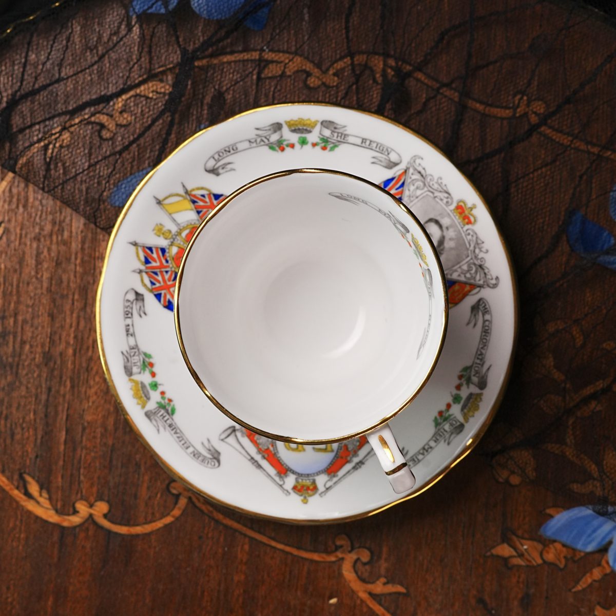 Vintage Royal Stafford Coronation Teacup Saucer Queen Elizabeth II photo 2