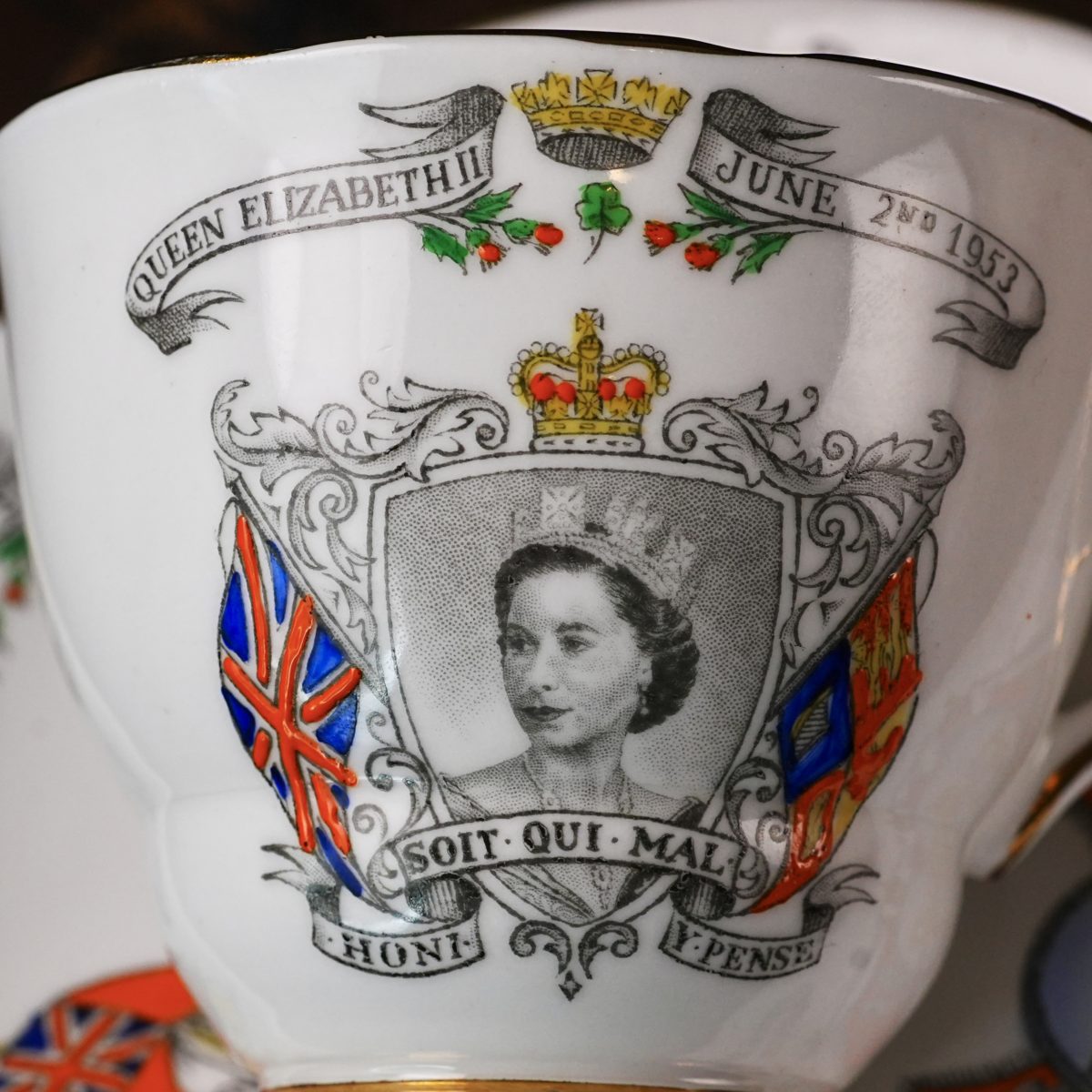 Vintage Royal Stafford Coronation Teacup Saucer Queen Elizabeth II photo 5