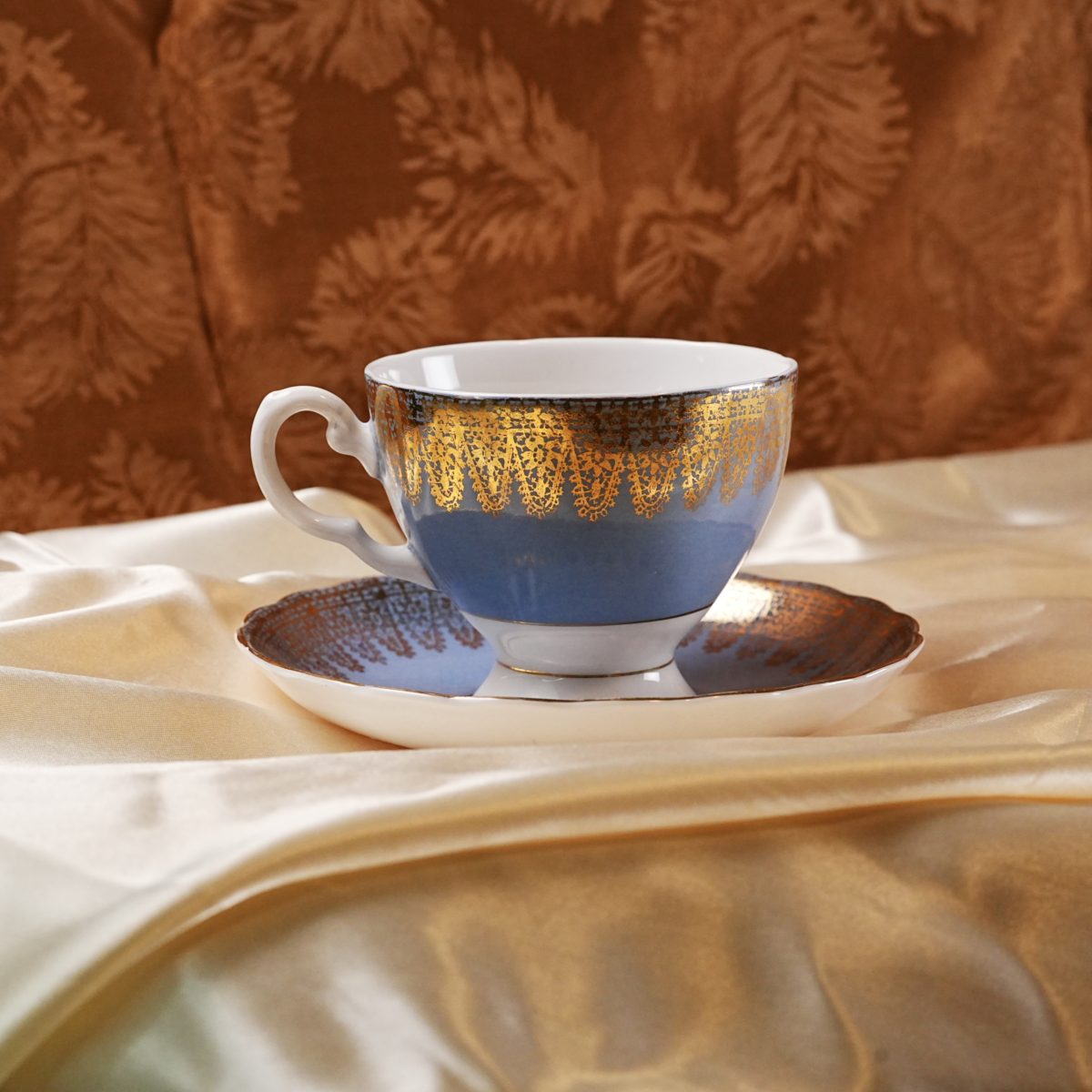Vintage Royal Tuscan Powder Blue Teacup & Saucer photo 3