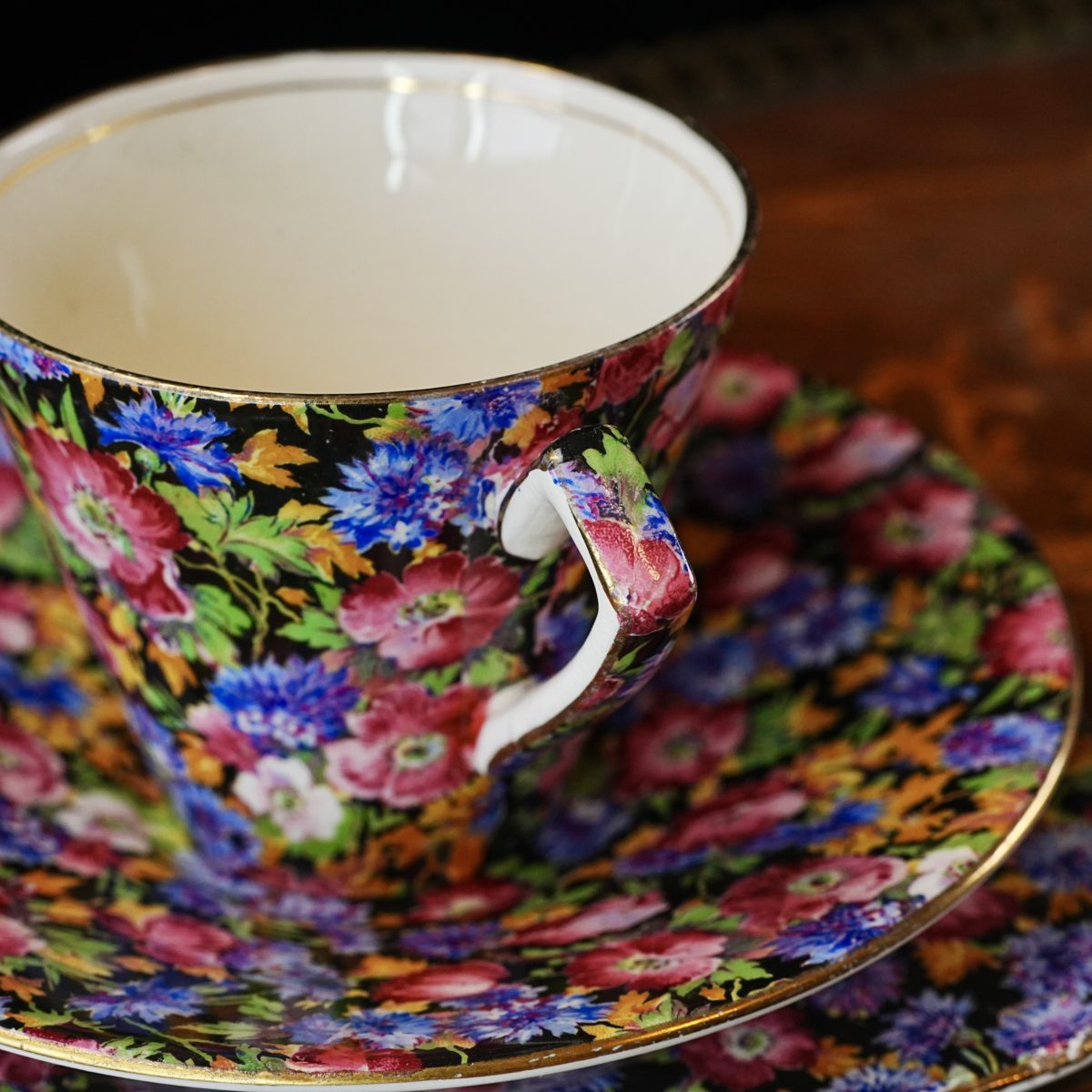 Vintage Royal Winton Majestic Chintz Tea Trio photo 5