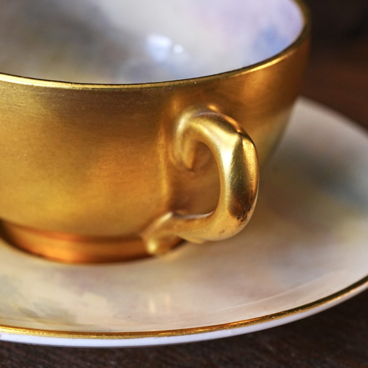 Antique Royal Worcester Highland Cattle Coffee Cup Saucer photo 5