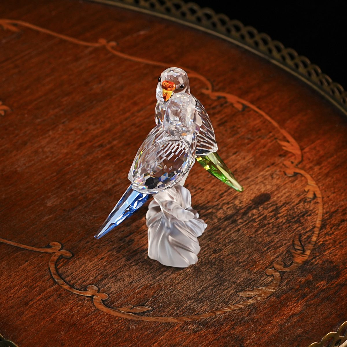 Swarovski Budgies Crystal Bird Figurine 680627 photo 2