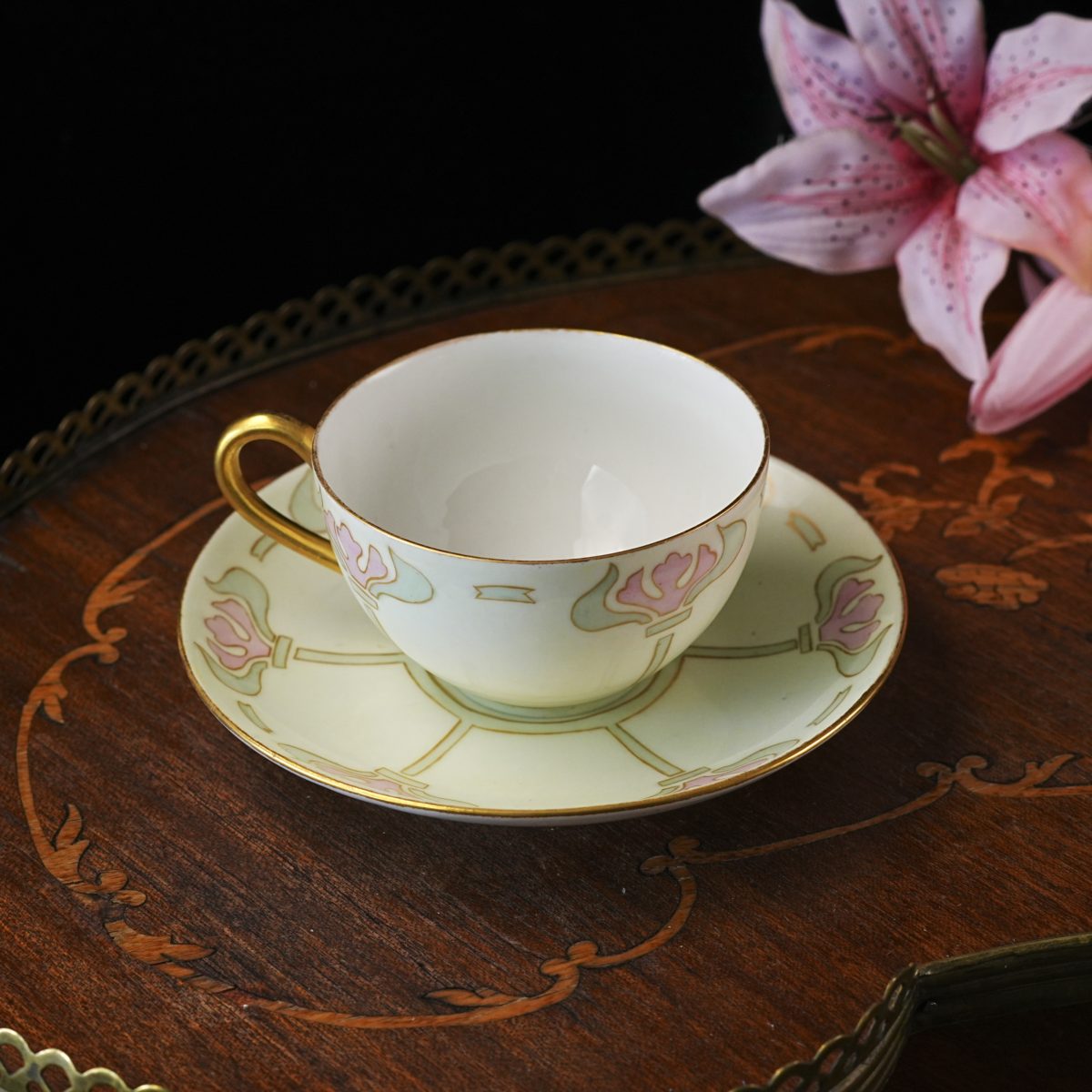 Antique Limoges Teacup & Saucer photo 5