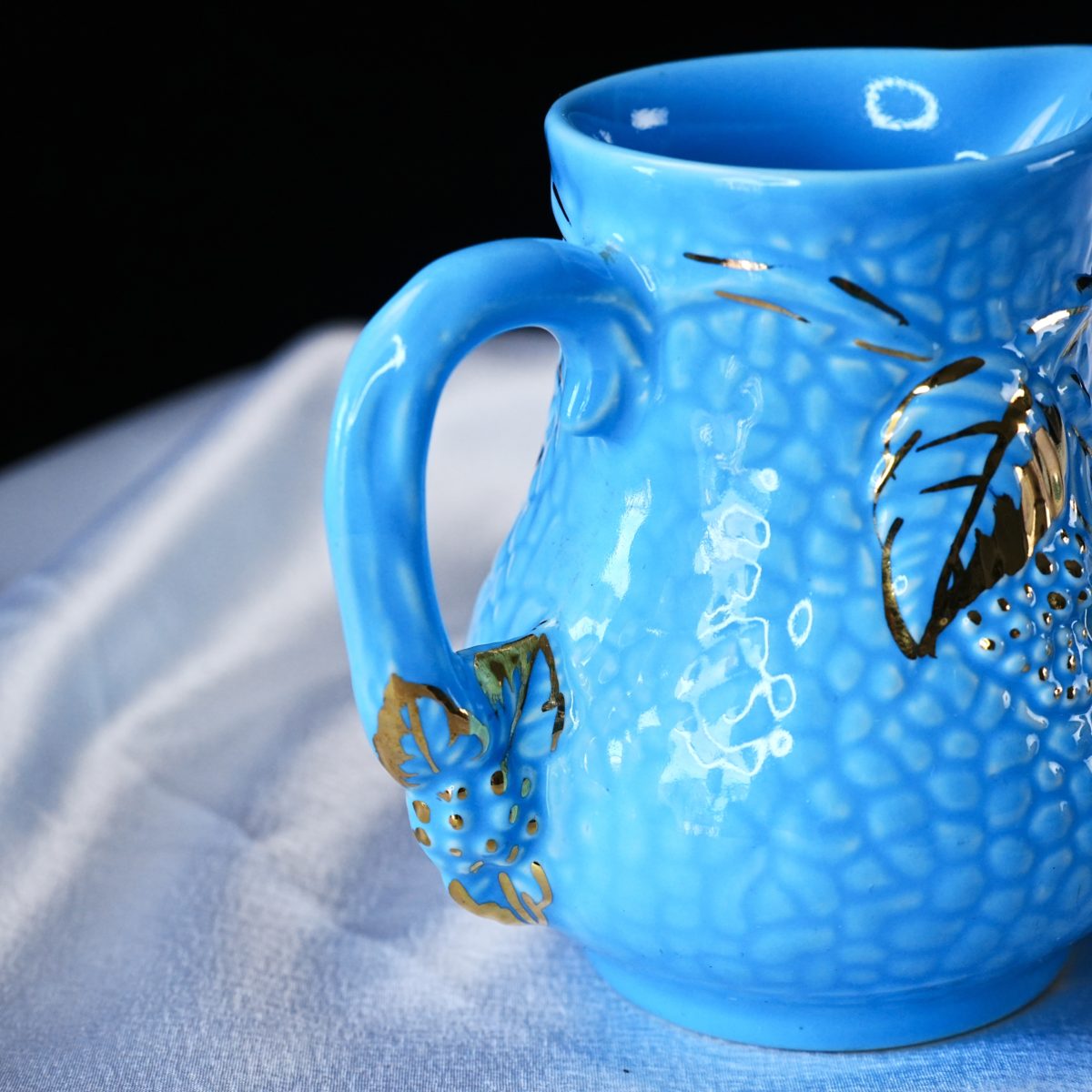 Vintage Wade Golden Turquoise Pitcher & Sugar Bowl Set photo 5