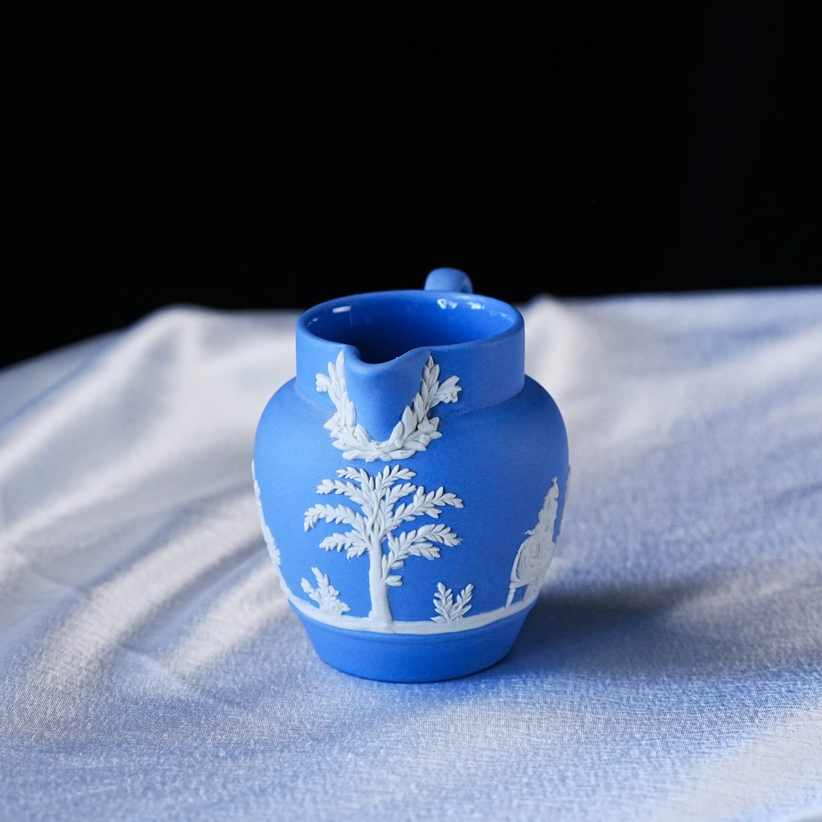 Vintage Wedgwood Pale Blue Jasperware Etruscan Jug photo 5