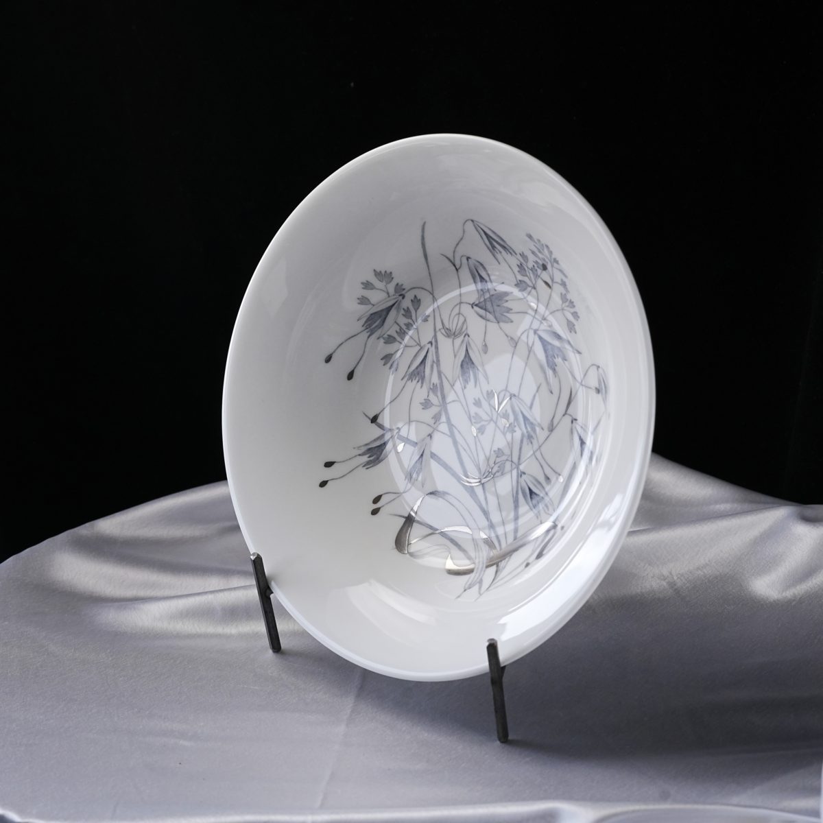 Vintage Wedgwood Bone China Wild Grasses Bowl photo 2
