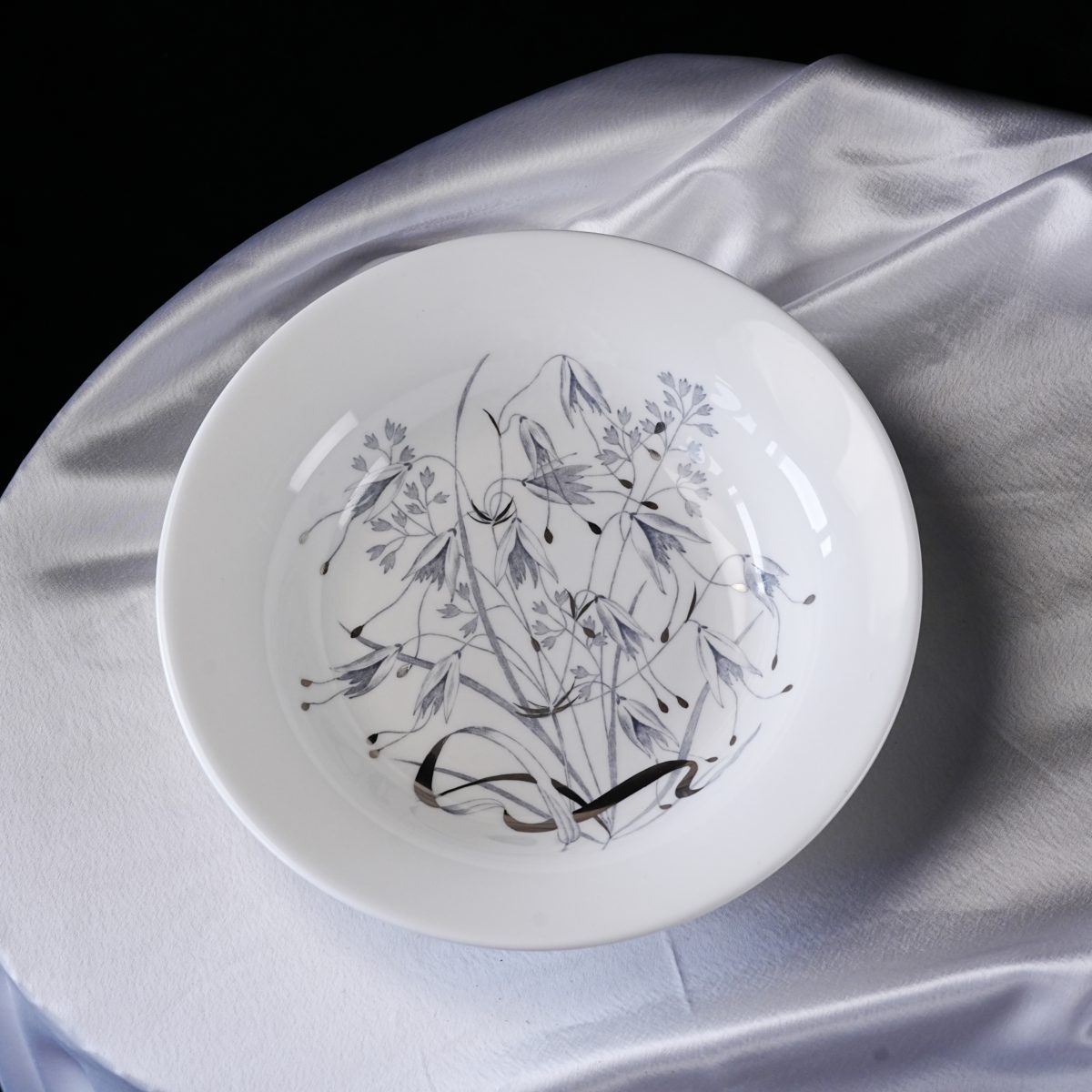Vintage Wedgwood Bone China Wild Grasses Bowl photo 4